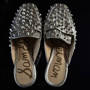 Sam Edelman Silver Studded Loafers